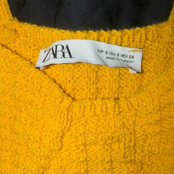 ZARA Golden Tone Embroidered Corset-Style Top – Women’s Size Small - Picture 2 of 4